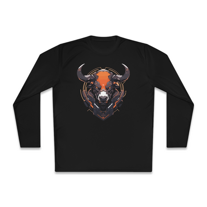 100% Cotton Long Sleeve Tee | Mascot-Bull-008