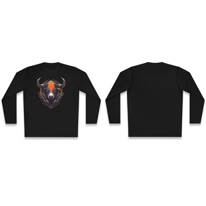 100% Cotton Long Sleeve Tee | Mascot-Bull-008