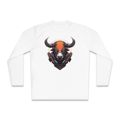 100% Cotton Long Sleeve Tee | Mascot-Bull-008