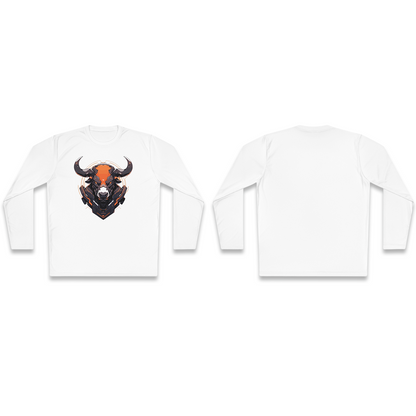 100% Cotton Long Sleeve Tee | Mascot-Bull-008