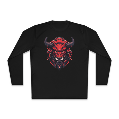 100% Cotton Long Sleeve Tee | Mascot-Bull-009