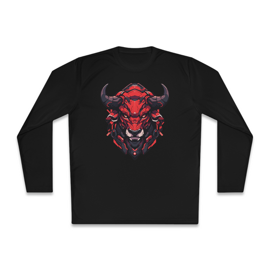 100% Cotton Long Sleeve Tee | Mascot-Bull-009