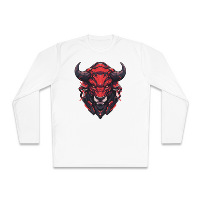 100% Cotton Long Sleeve Tee | Mascot-Bull-009