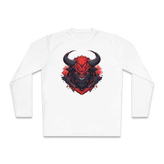 100% Cotton Long Sleeve Tee | Mascot-Bull-010