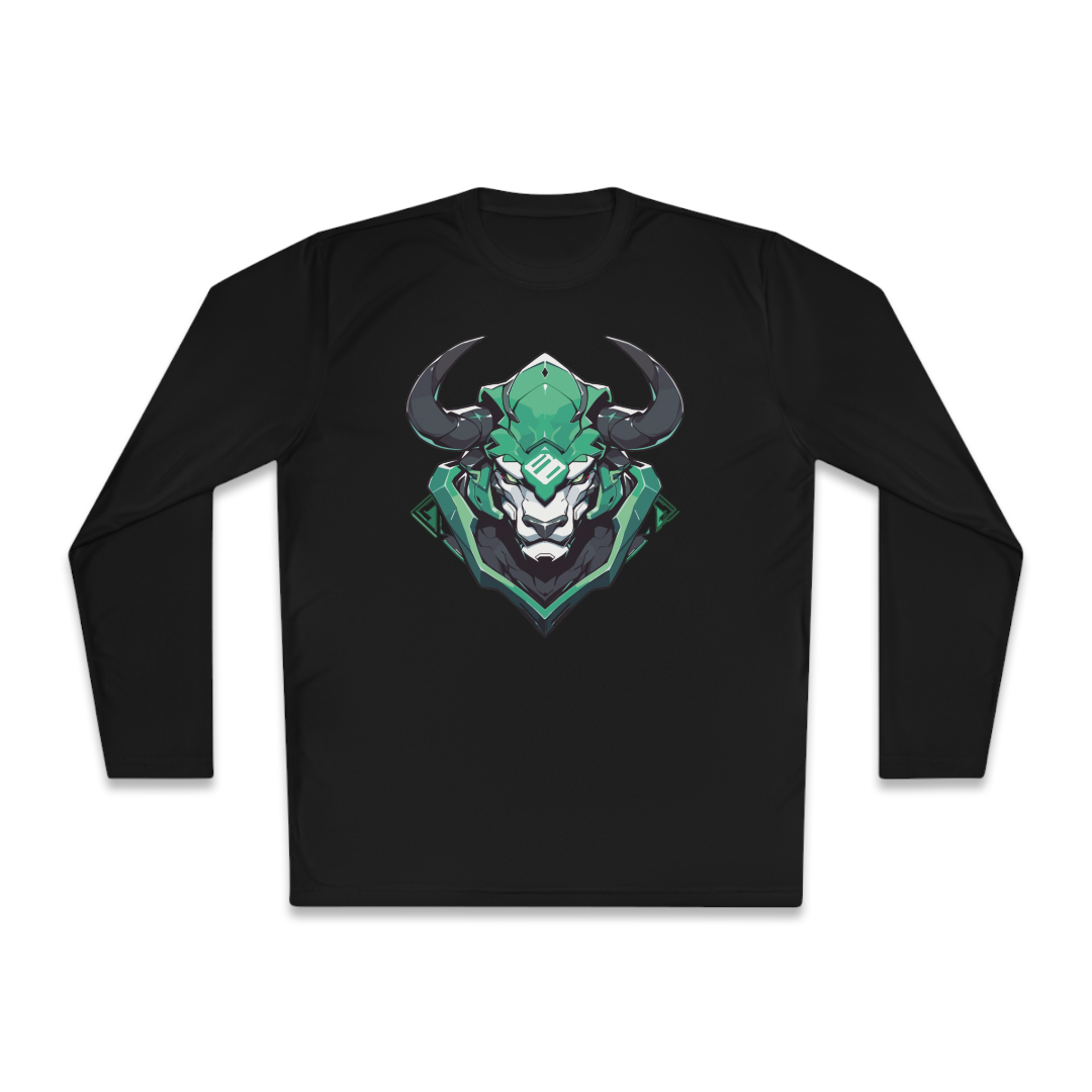 100% Cotton Long Sleeve Tee | Mascot-Bull-011