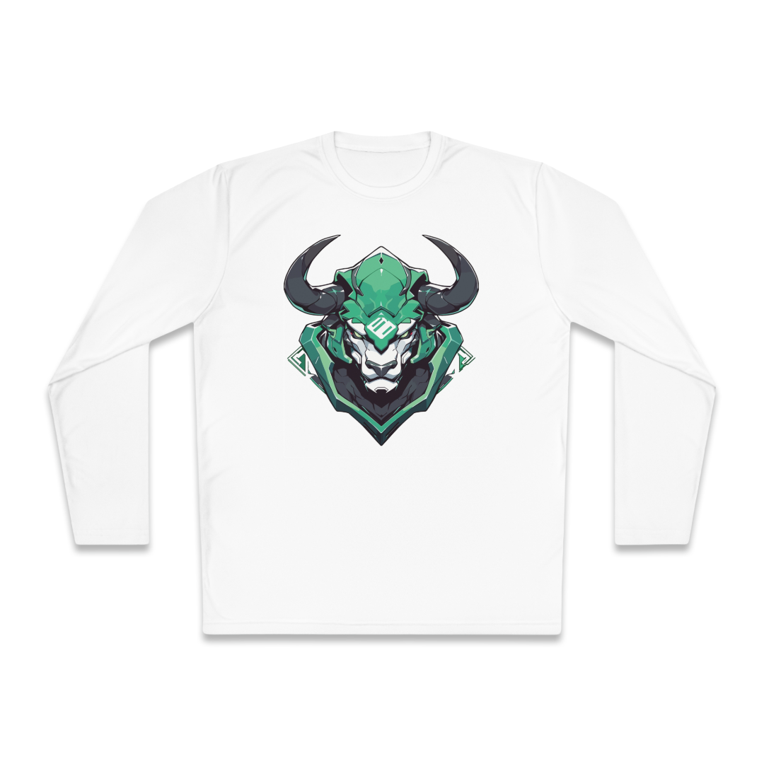 100% Cotton Long Sleeve Tee | Mascot-Bull-011