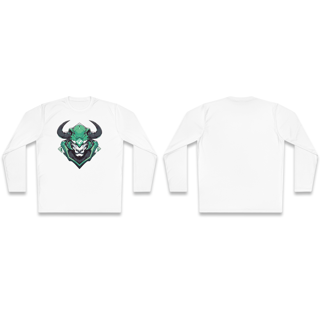 100% Cotton Long Sleeve Tee | Mascot-Bull-011