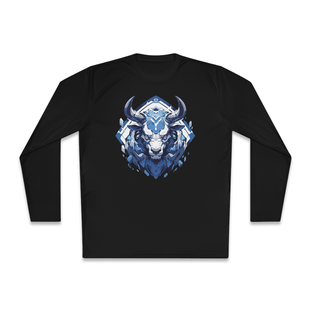 100% Cotton Long Sleeve Tee | Mascot-Bull-014