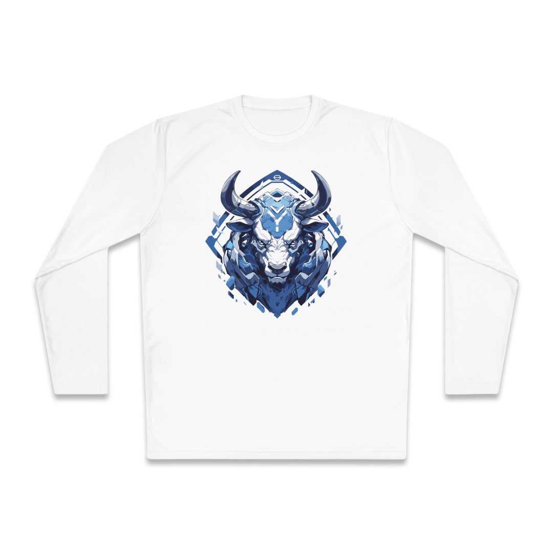 100% Cotton Long Sleeve Tee | Mascot-Bull-014