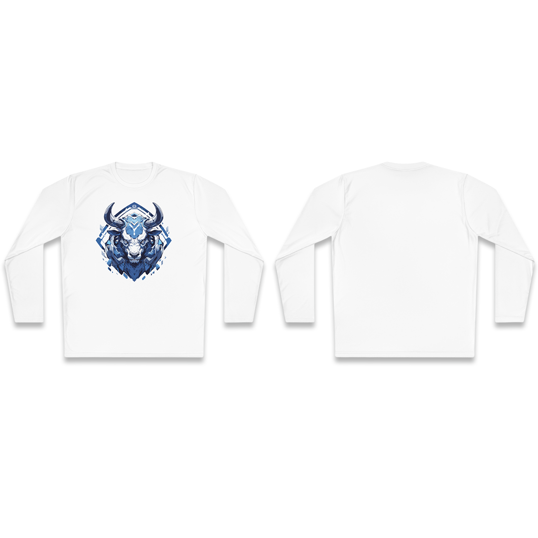 100% Cotton Long Sleeve Tee | Mascot-Bull-014