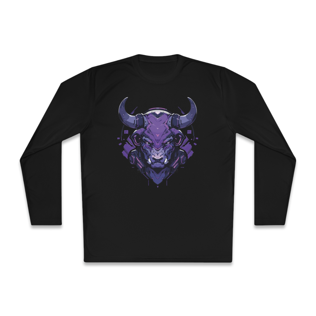 100% Cotton Long Sleeve Tee | Mascot-Bull-015