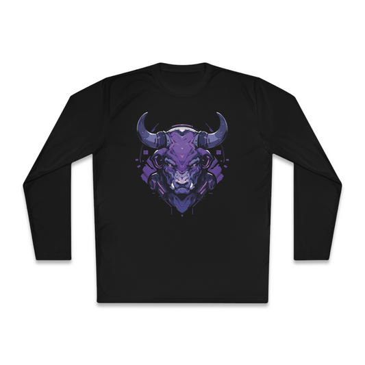 100% Cotton Long Sleeve Tee | Mascot-Bull-015