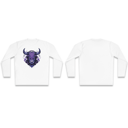 100% Cotton Long Sleeve Tee | Mascot-Bull-015