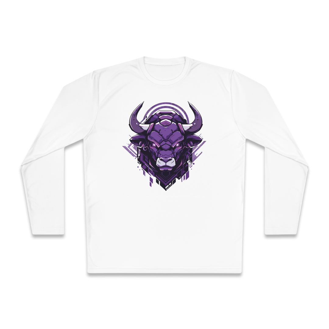 100% Cotton Long Sleeve Tee | Mascot-Bull-016