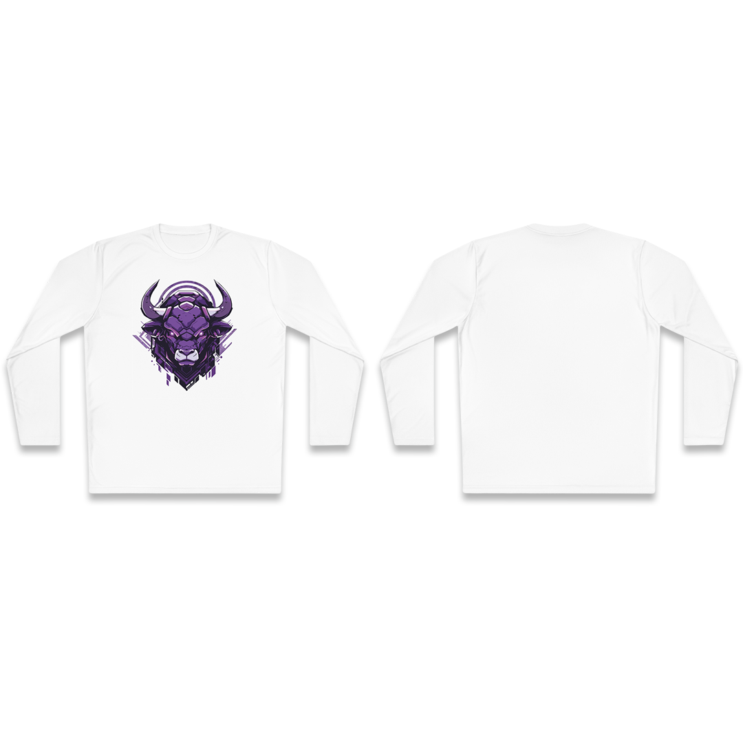 100% Cotton Long Sleeve Tee | Mascot-Bull-016