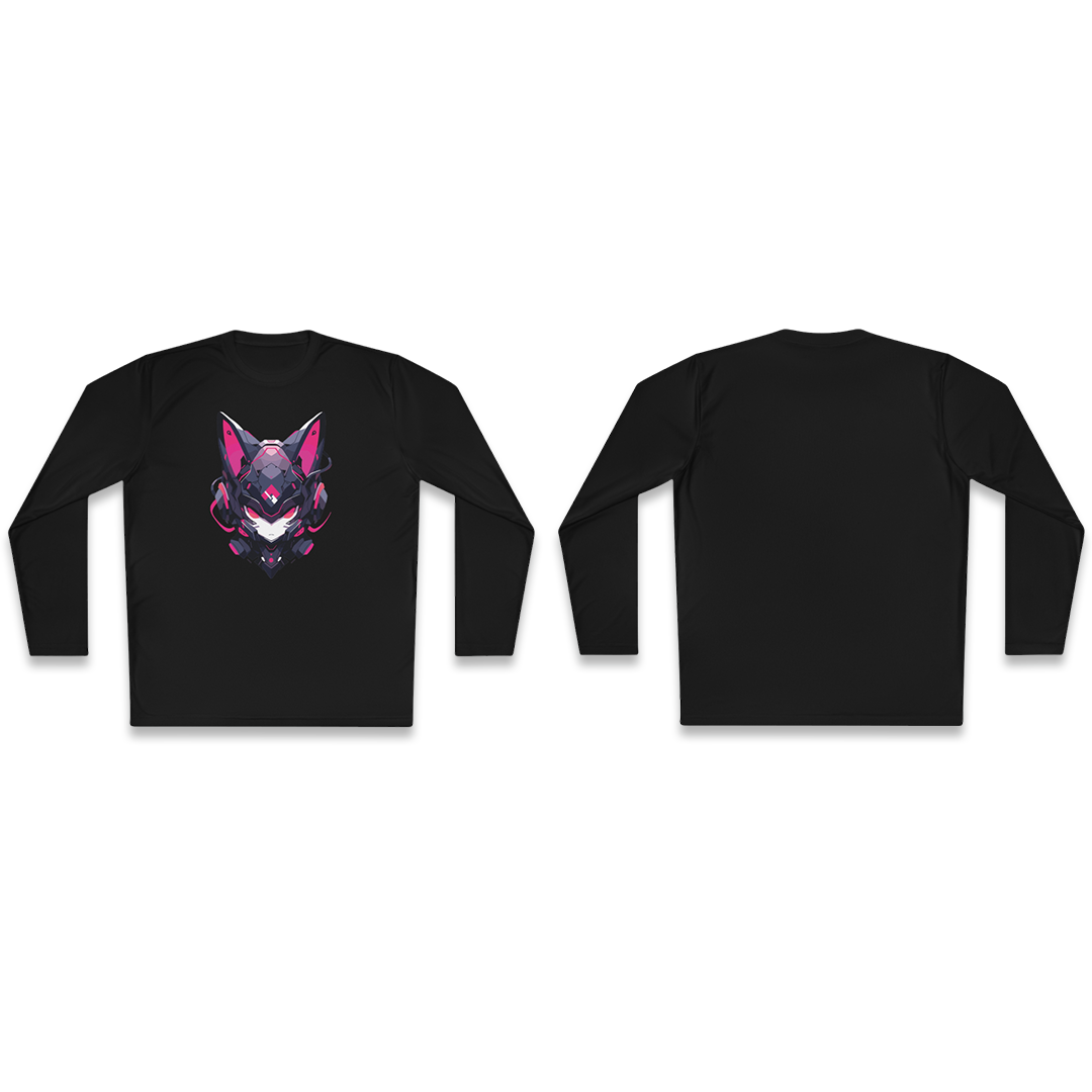 100% Cotton Long Sleeve Tee | Mascot-Cat-001