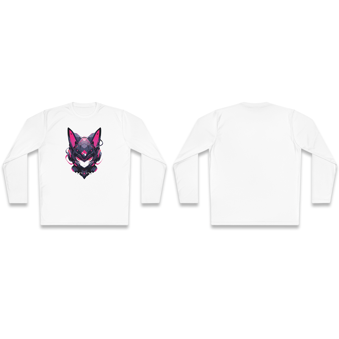 100% Cotton Long Sleeve Tee | Mascot-Cat-001