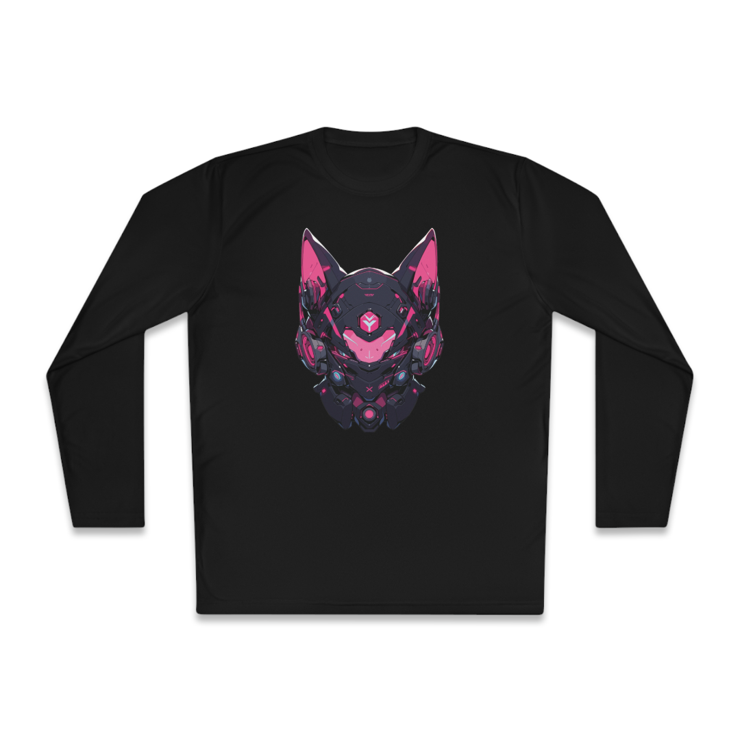 100% Cotton Long Sleeve Tee | Mascot-Cat-002