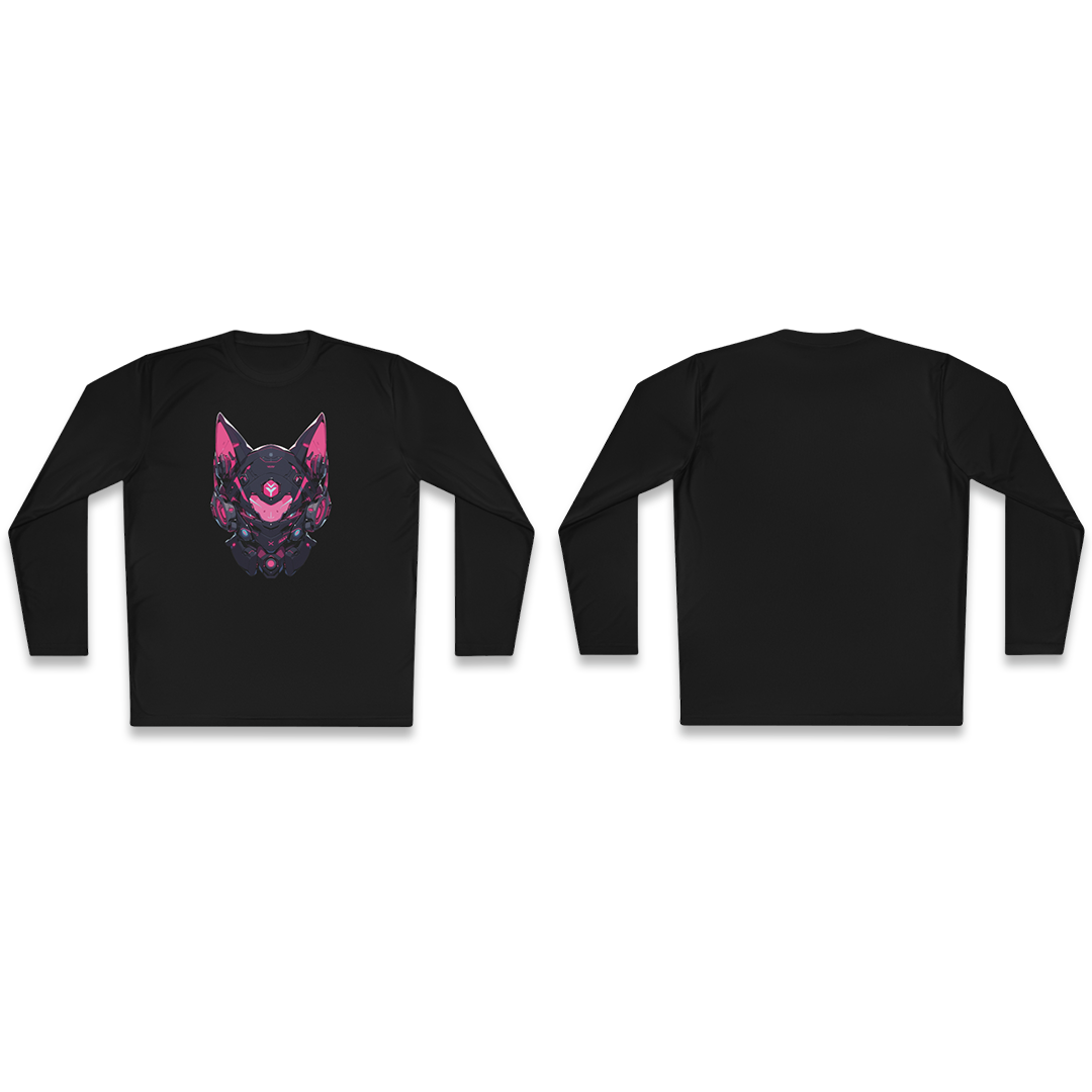 100% Cotton Long Sleeve Tee | Mascot-Cat-002