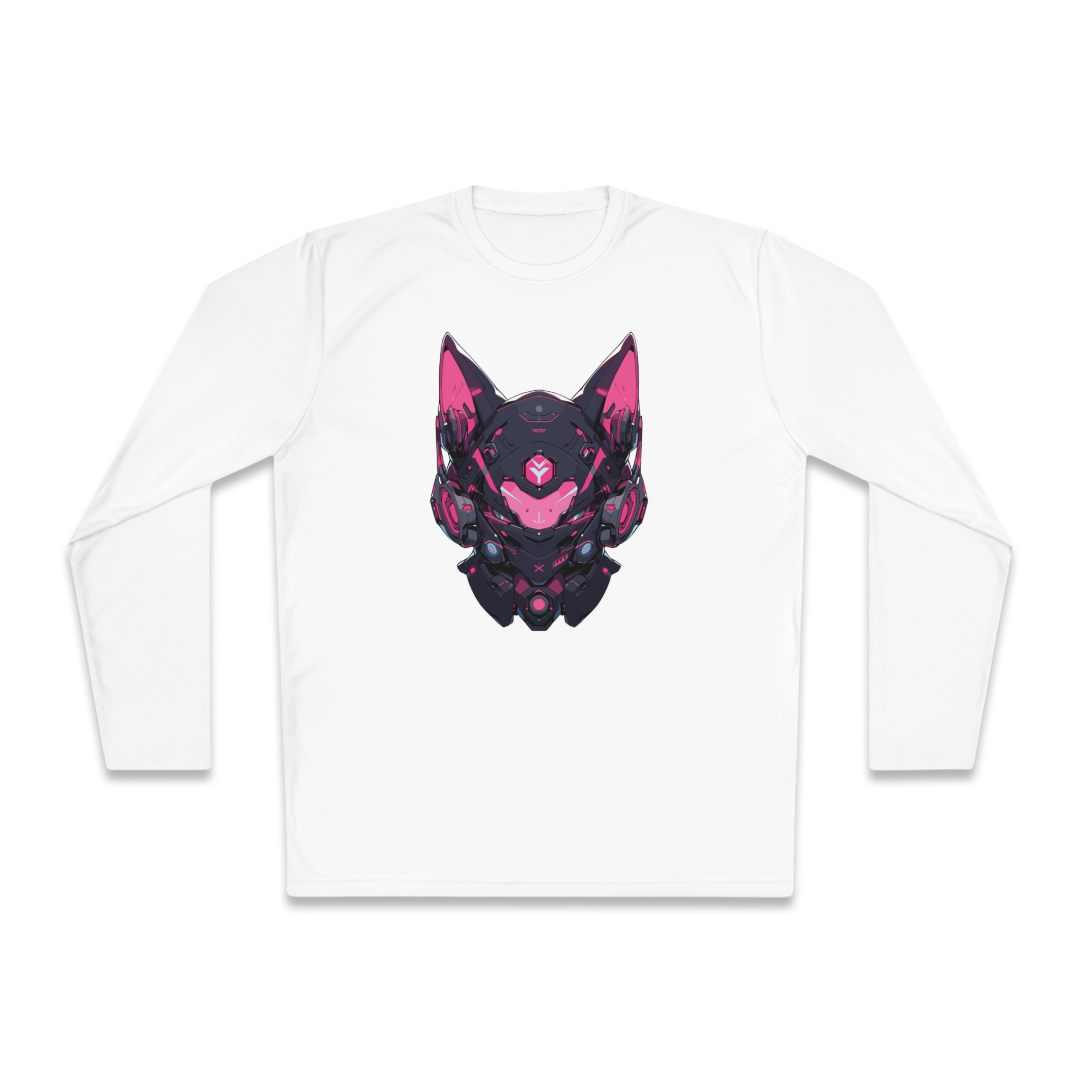 100% Cotton Long Sleeve Tee | Mascot-Cat-002