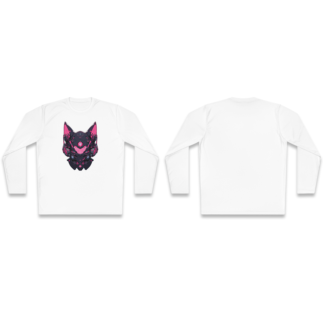 100% Cotton Long Sleeve Tee | Mascot-Cat-002