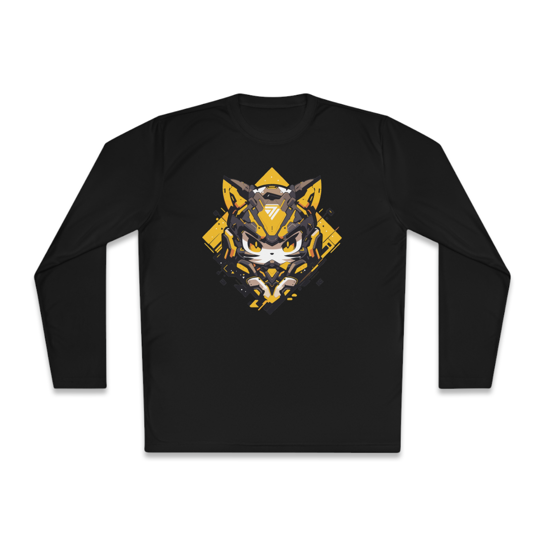 100% Cotton Long Sleeve Tee | Mascot-Cat-003