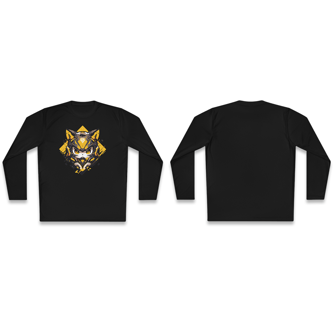 100% Cotton Long Sleeve Tee | Mascot-Cat-003