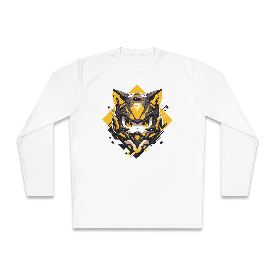 100% Cotton Long Sleeve Tee | Mascot-Cat-003