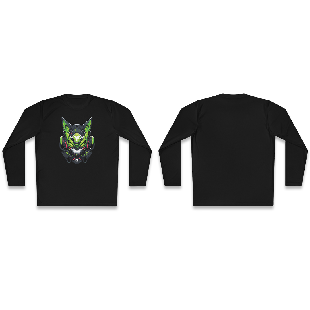 100% Cotton Long Sleeve Tee | Mascot-Cat-005