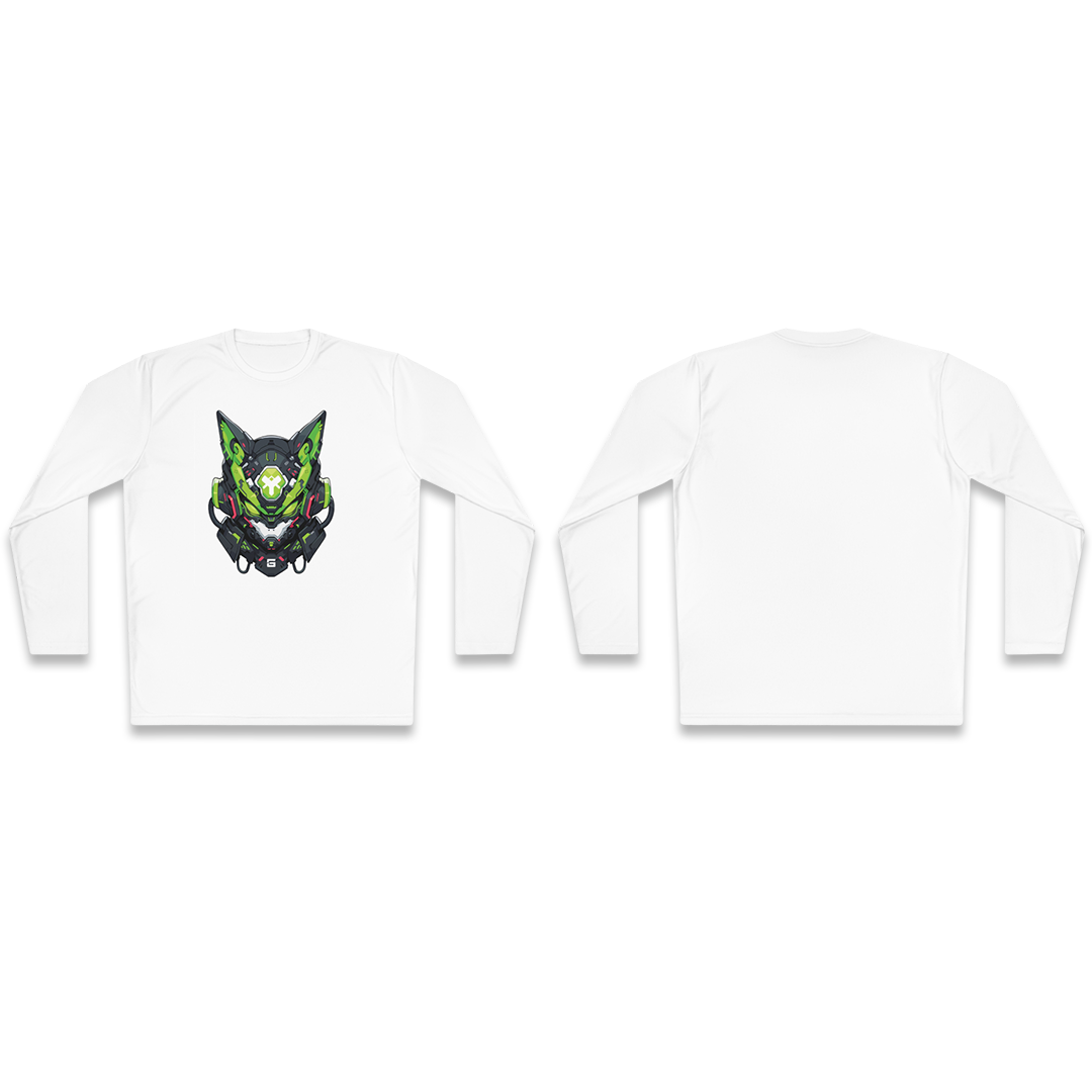 100% Cotton Long Sleeve Tee | Mascot-Cat-005