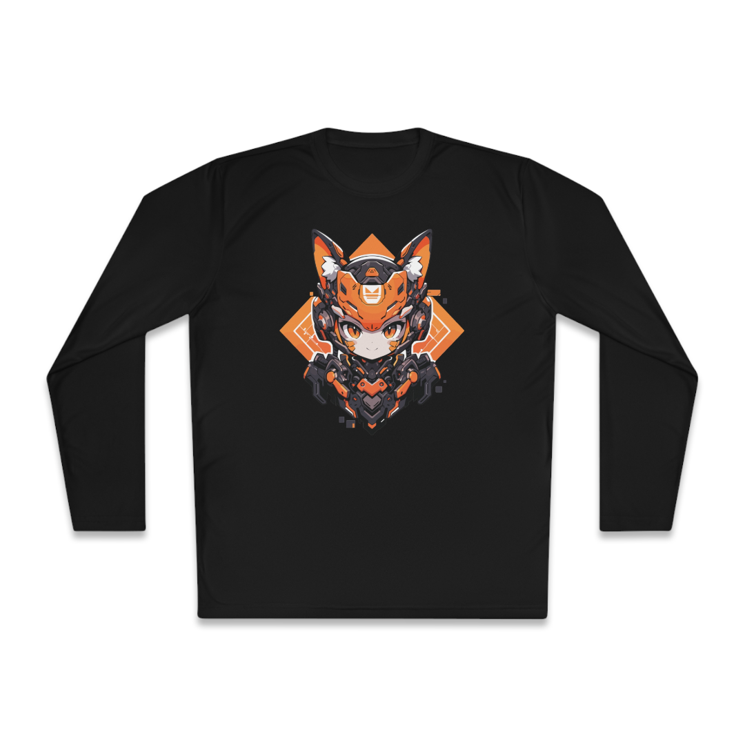 100% Cotton Long Sleeve Tee | Mascot-Cat-007