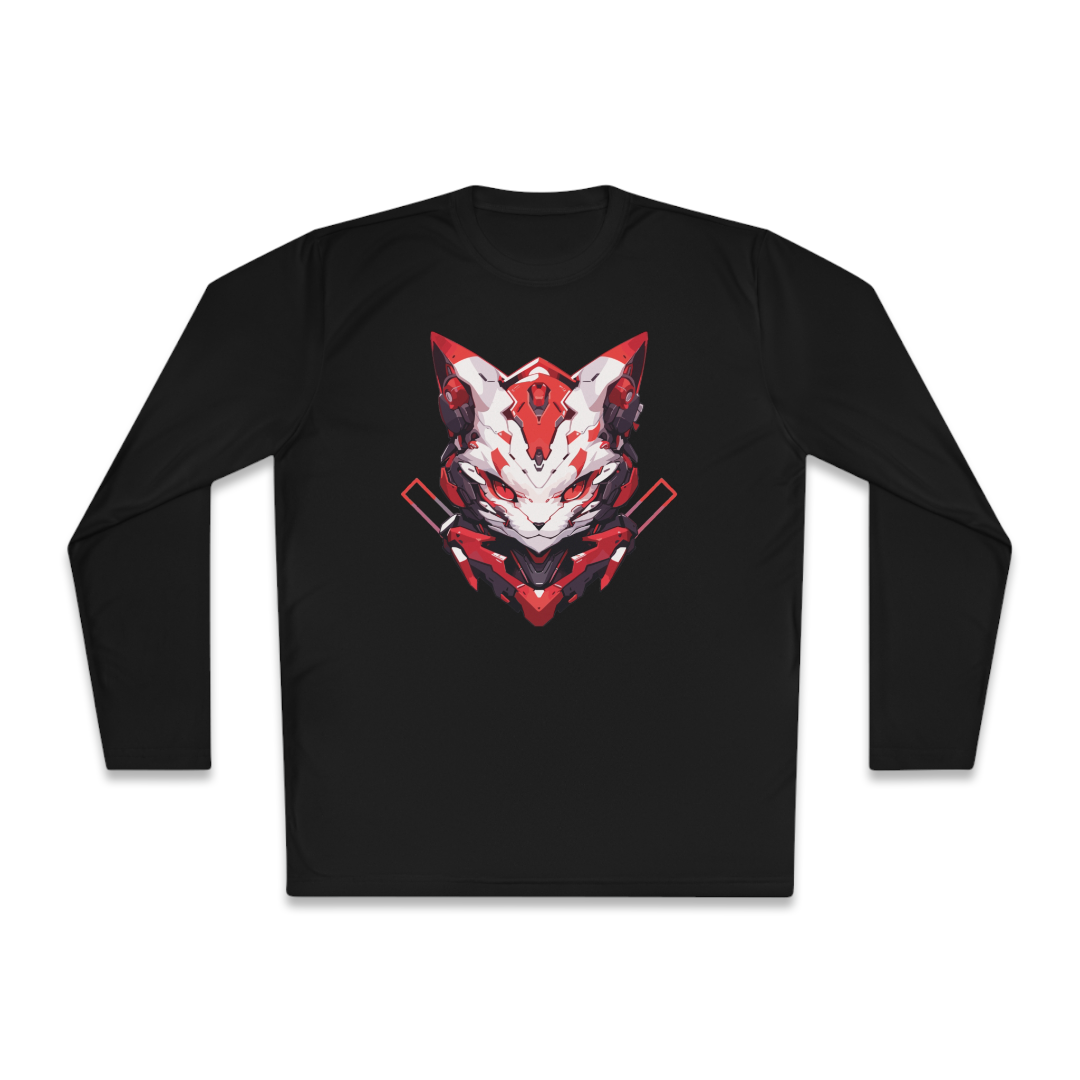 100% Cotton Long Sleeve Tee | Mascot-Cat-010