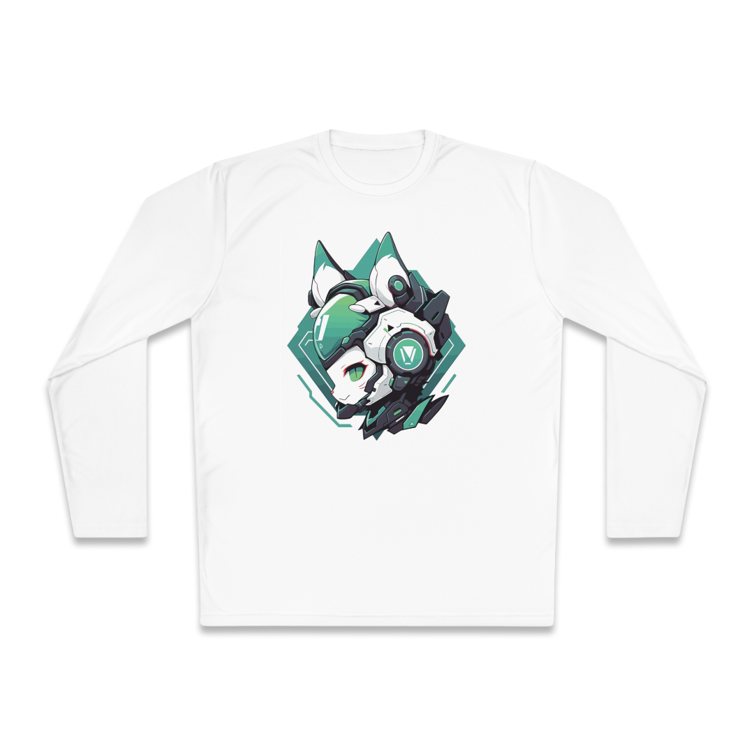 100% Cotton Long Sleeve Tee | Mascot-Cat-011