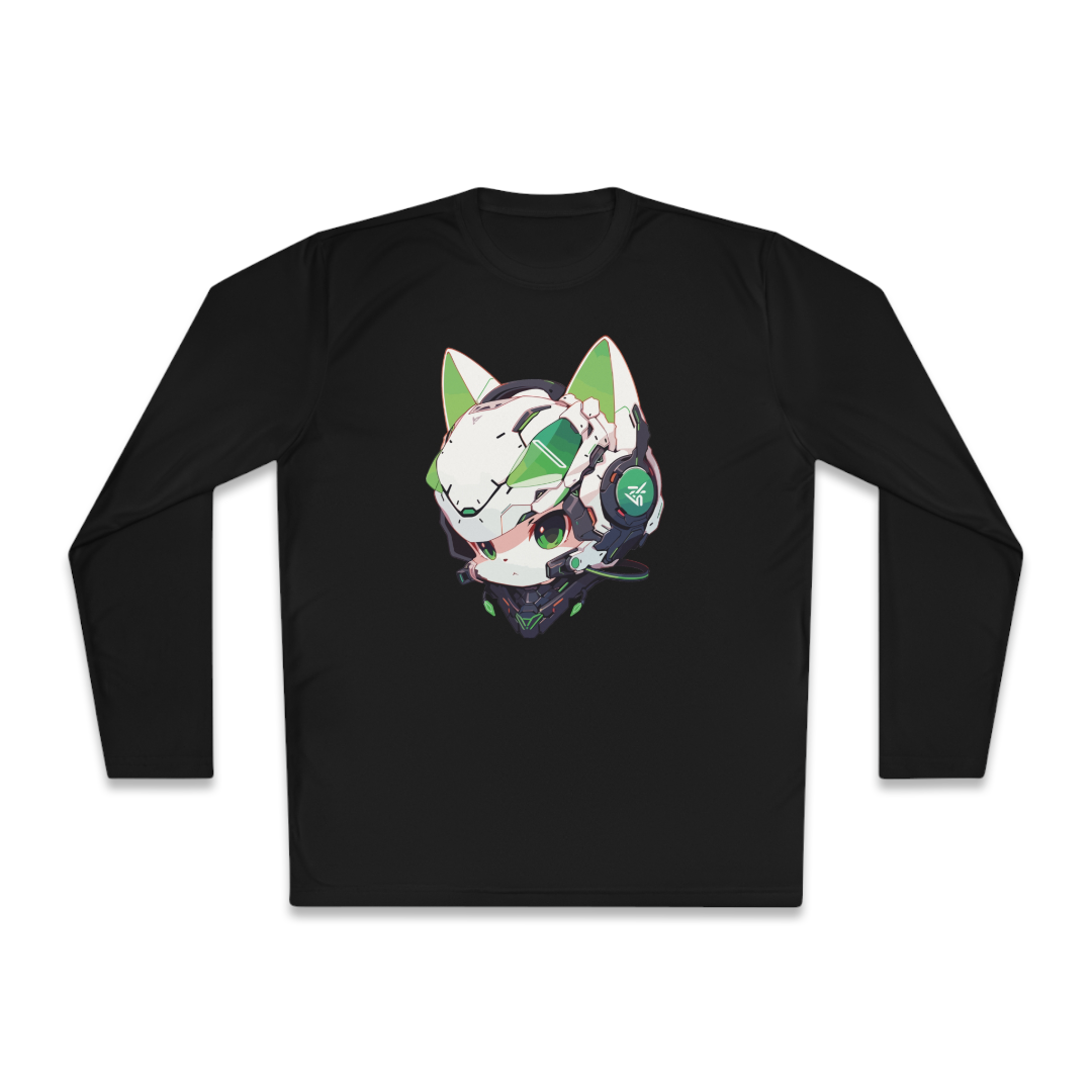 100% Cotton Long Sleeve Tee | Mascot-Cat-012