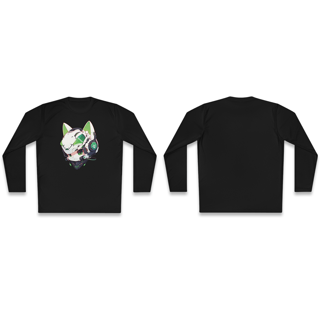 100% Cotton Long Sleeve Tee | Mascot-Cat-012