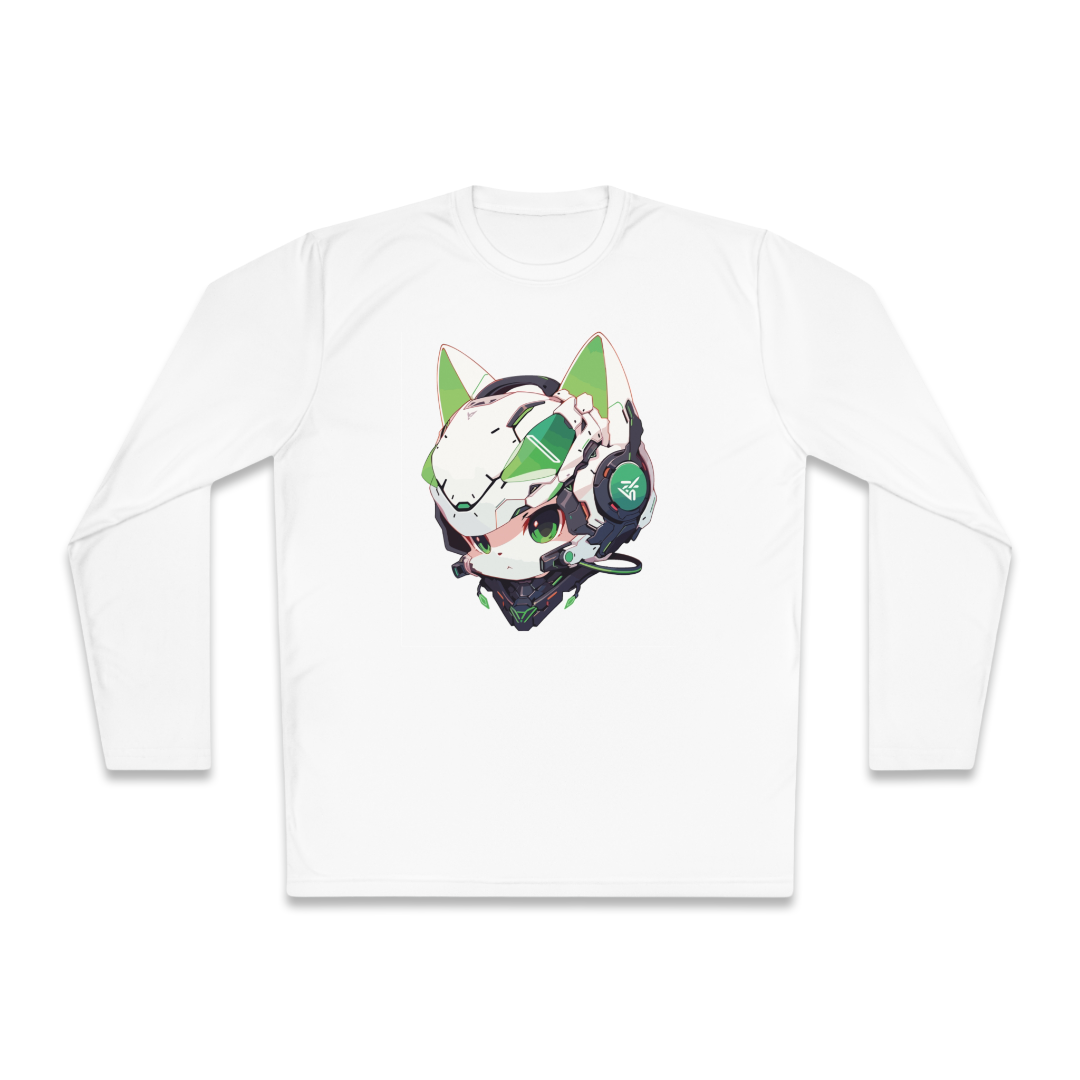 100% Cotton Long Sleeve Tee | Mascot-Cat-012