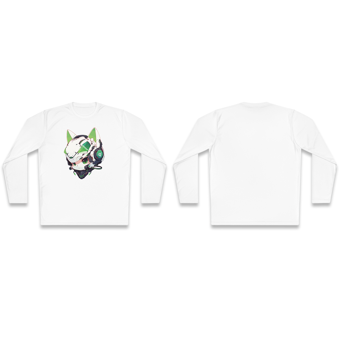 100% Cotton Long Sleeve Tee | Mascot-Cat-012