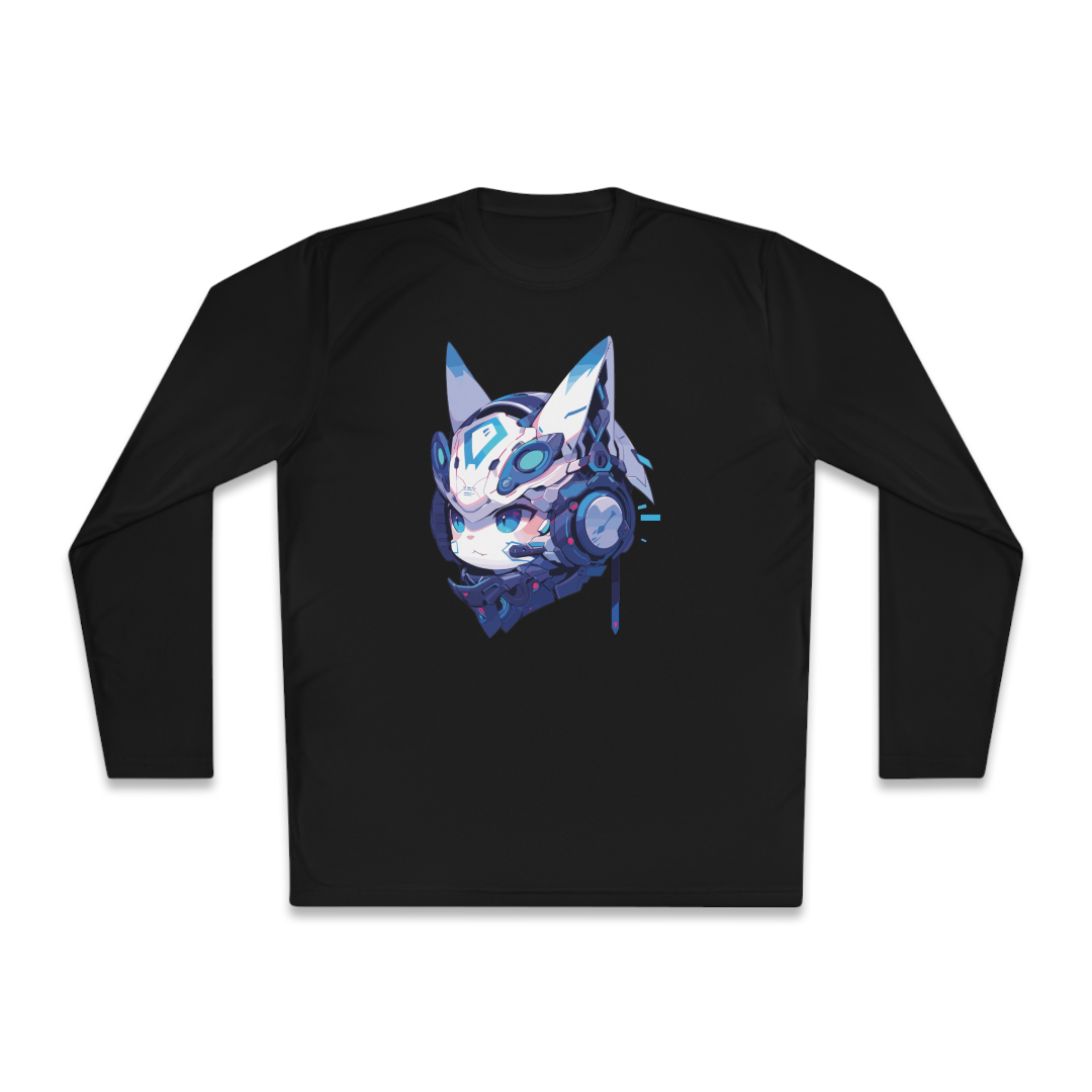 100% Cotton Long Sleeve Tee | Mascot-Cat-013