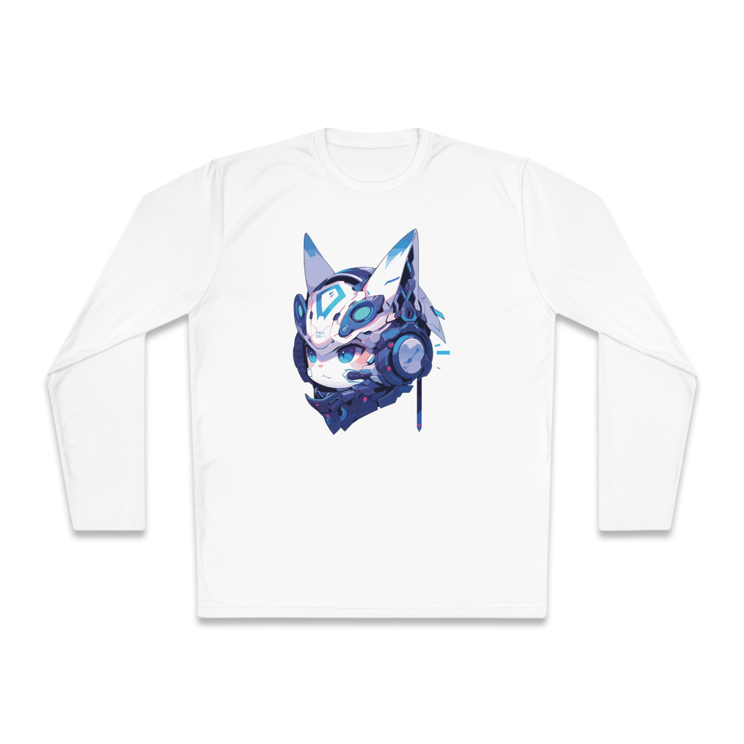 100% Cotton Long Sleeve Tee | Mascot-Cat-013