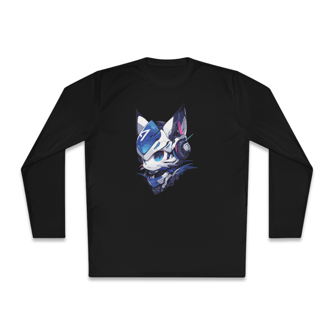 100% Cotton Long Sleeve Tee | Mascot-Cat-014