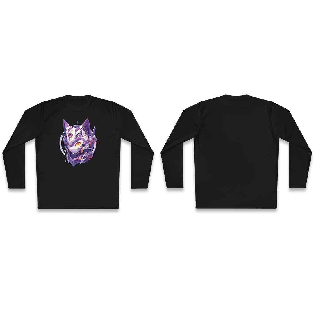 100% Cotton Long Sleeve Tee | Mascot-Cat-015