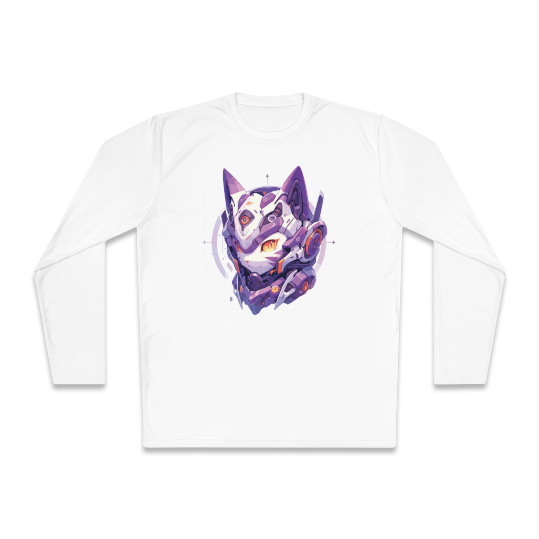 100% Cotton Long Sleeve Tee | Mascot-Cat-015