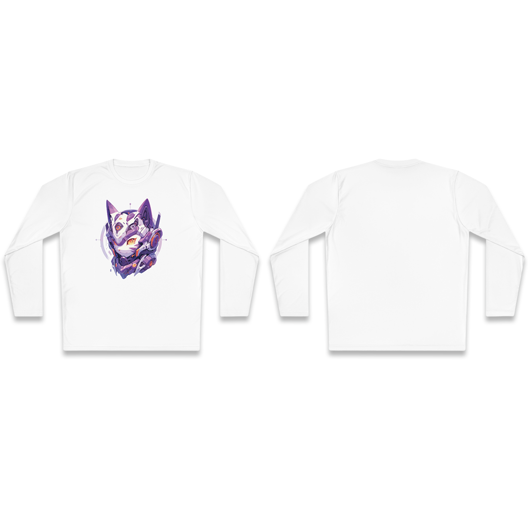 100% Cotton Long Sleeve Tee | Mascot-Cat-015