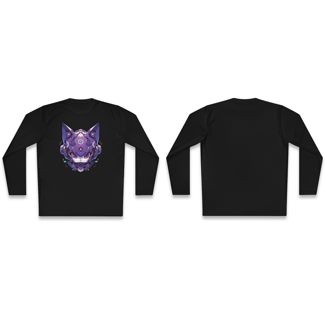 100% Cotton Long Sleeve Tee | Mascot-Cat-016