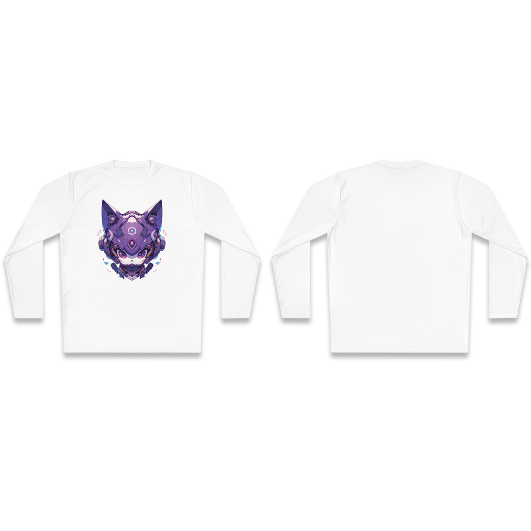 100% Cotton Long Sleeve Tee | Mascot-Cat-016