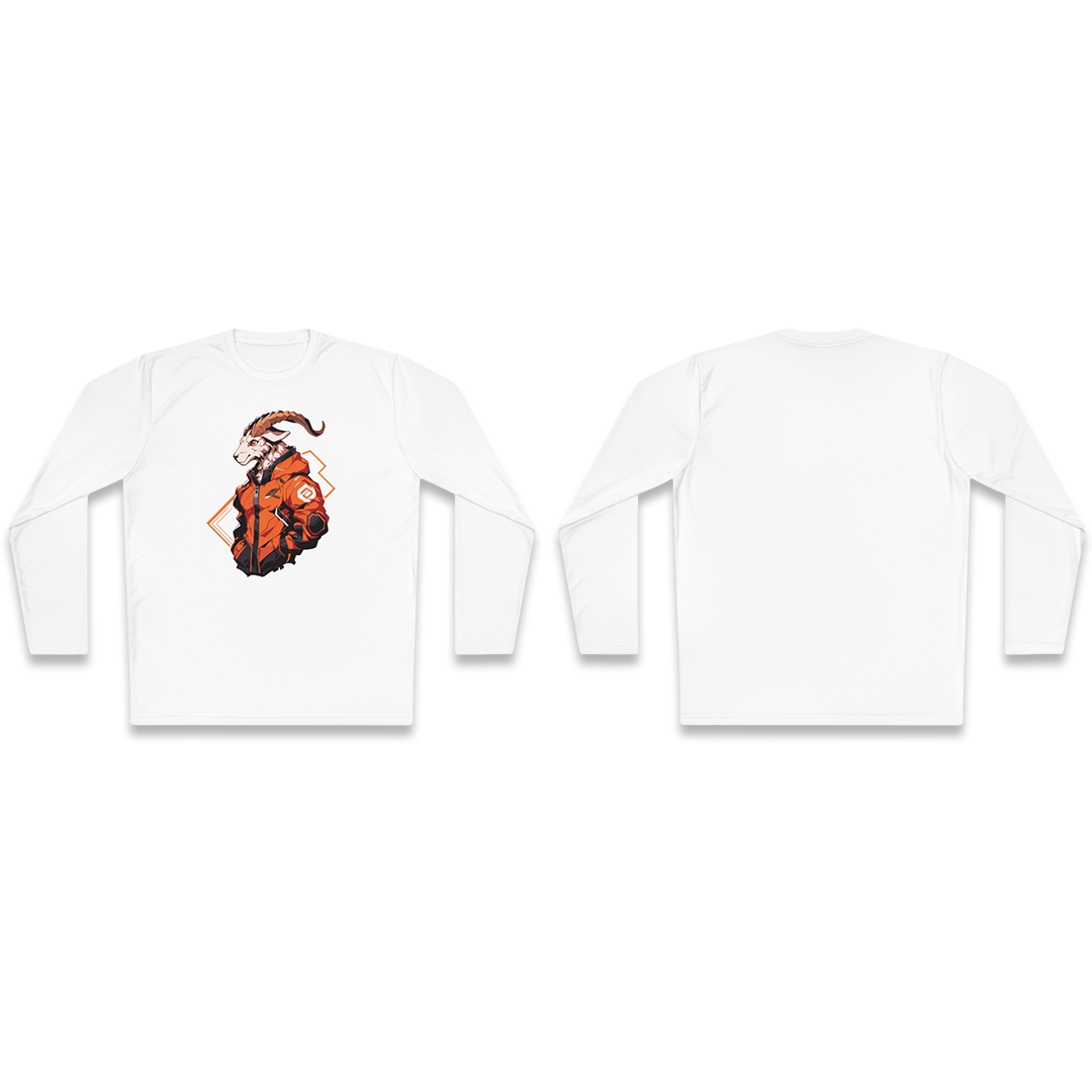 100% Cotton Long Sleeve Tee | Mascot-Goat-007