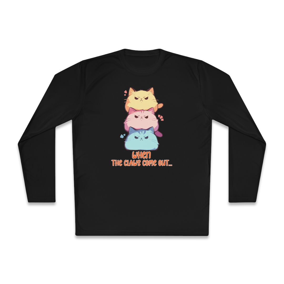 100% Cotton Long Sleeve Tee | Kawaii-Cat-001