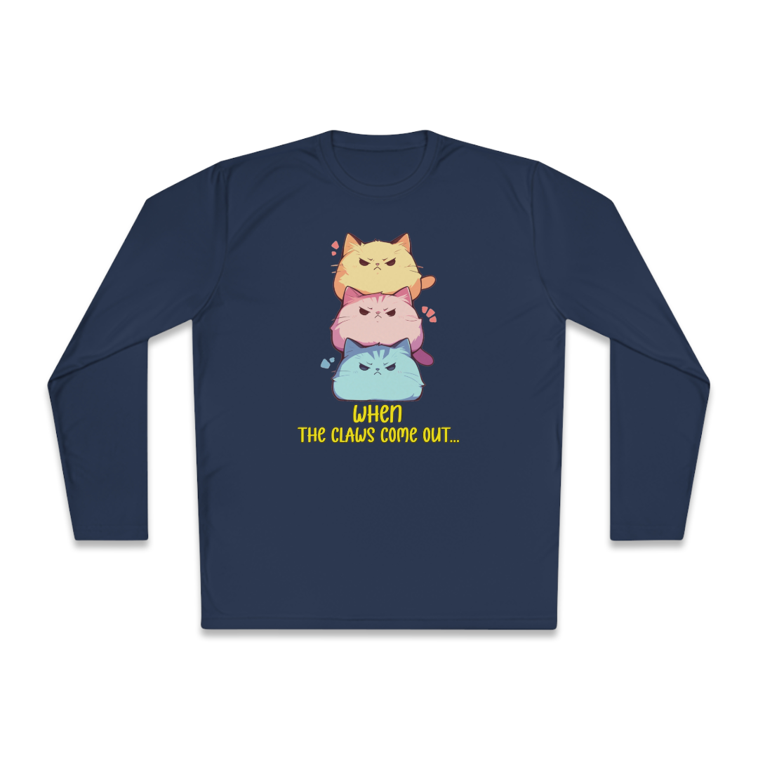 100% Cotton Long Sleeve Tee | Kawaii-Cat-001