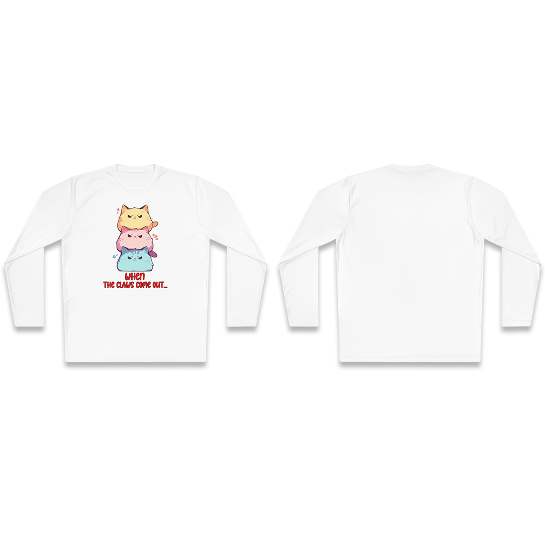 100% Cotton Long Sleeve Tee | Kawaii-Cat-001