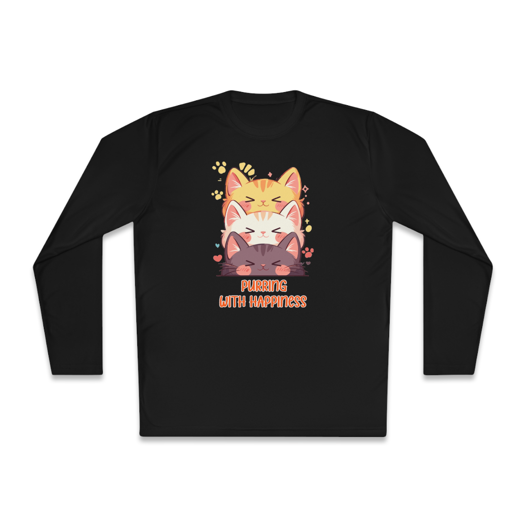 100% Cotton Long Sleeve Tee | Kawaii-Cat-002